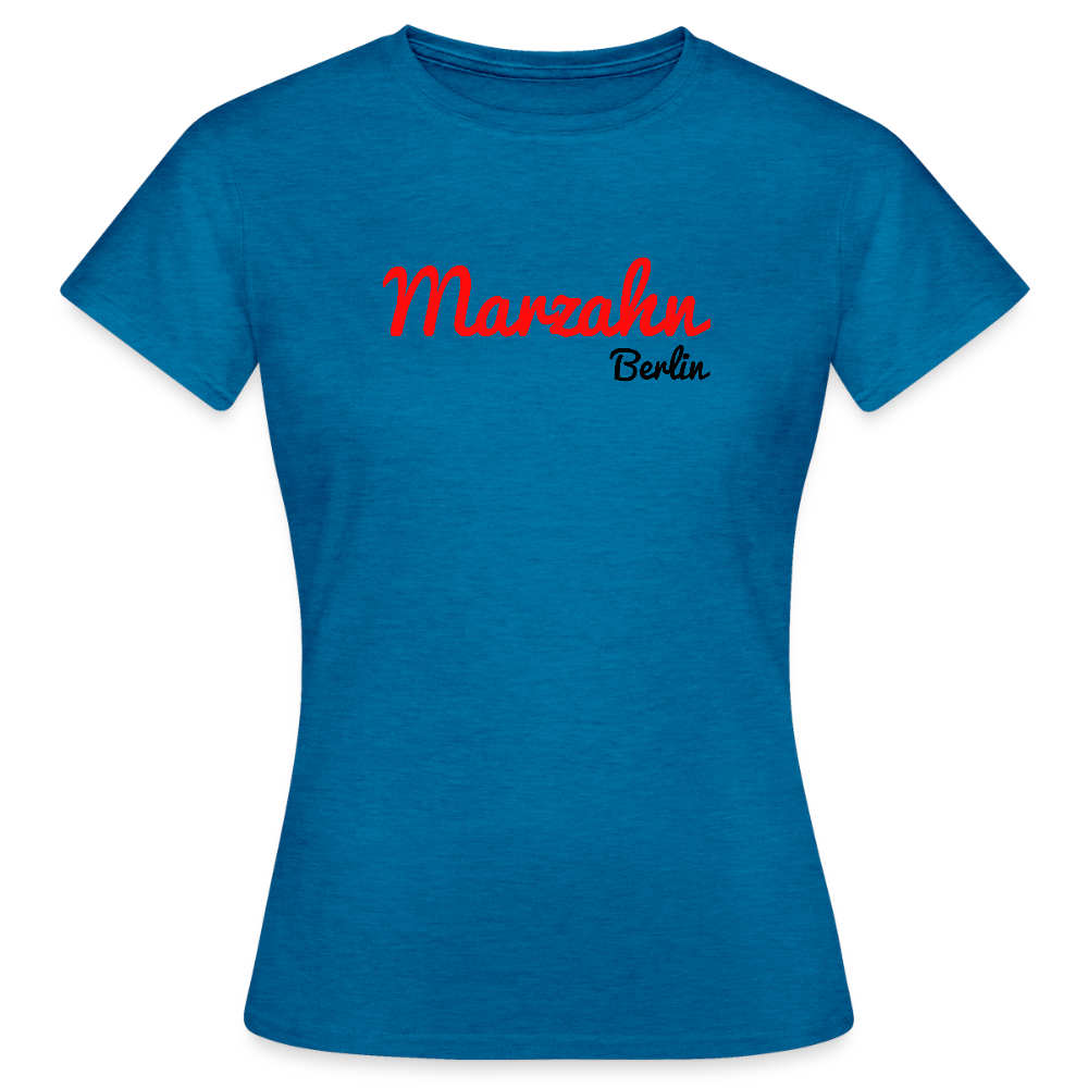 Marzahn Berlin - Frauen Premium T-Shirt - Antikblaues Saphir meliert