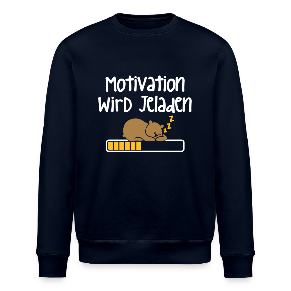 Motivation Wird Jeladen Warten - Unisex Bio Sweatshirt - Navy