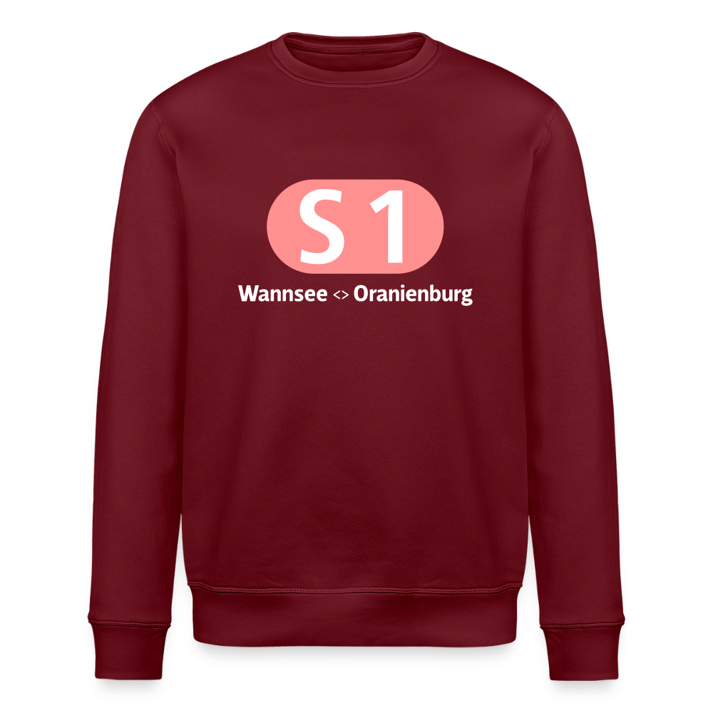 S1 - Unisex Bio Sweatshirt - Burgunderrot