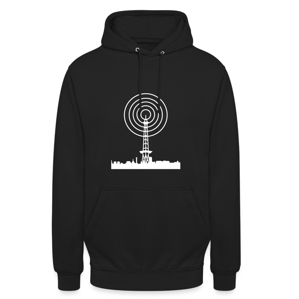 Funkturm im Fokus - Unisex Hoodie - Schwarz