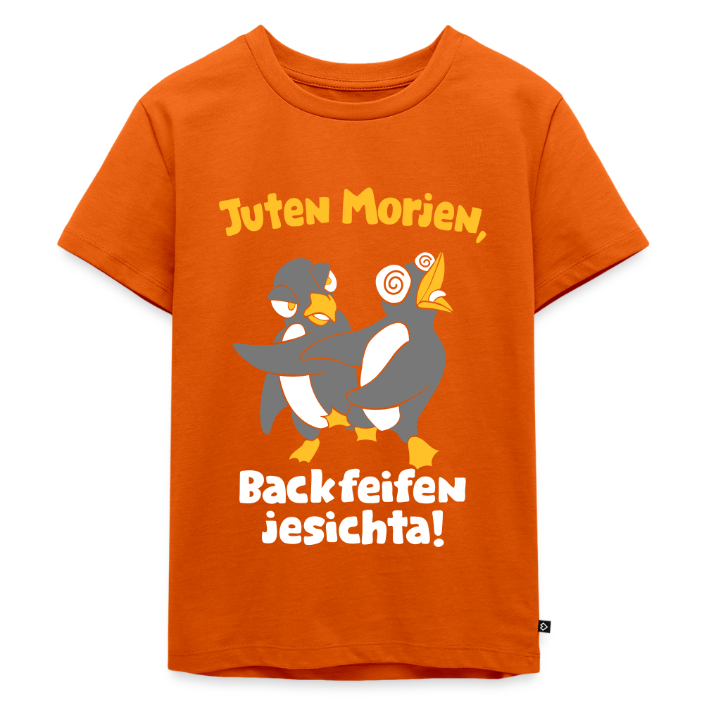 Juten Morjen, Backfeifenjesichta! - Kinder Premium T-Shirt - Orange