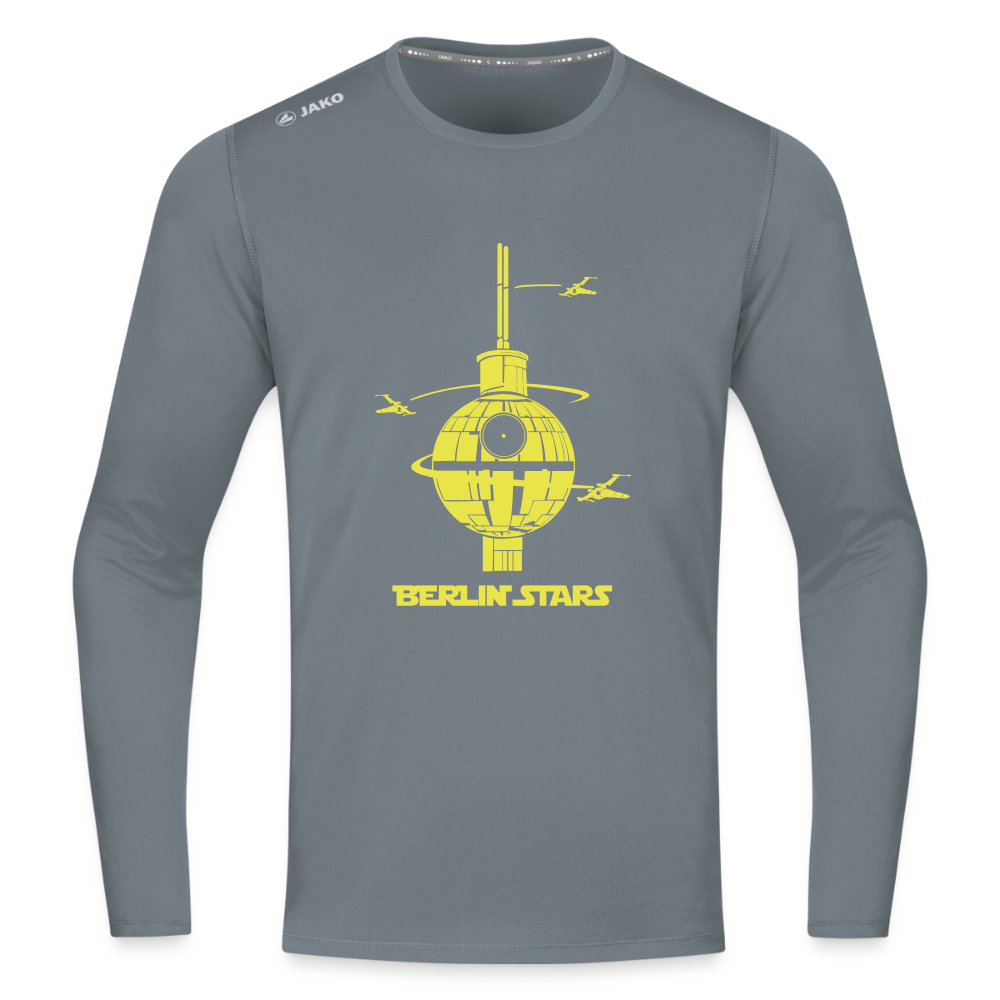Berlin Stars - Männer Sport Langamshirt - Grau