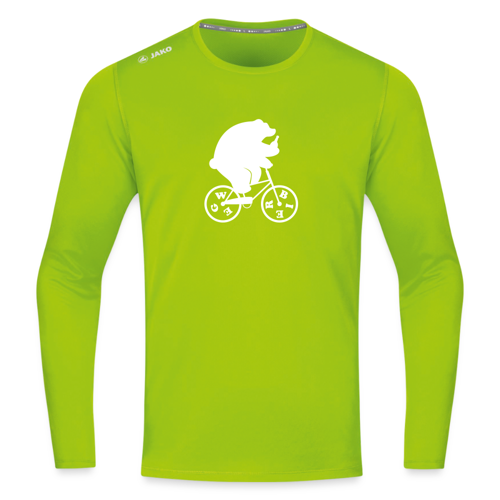 Wegbier Berlin - Männer Sport Langamshirt - Neongrün