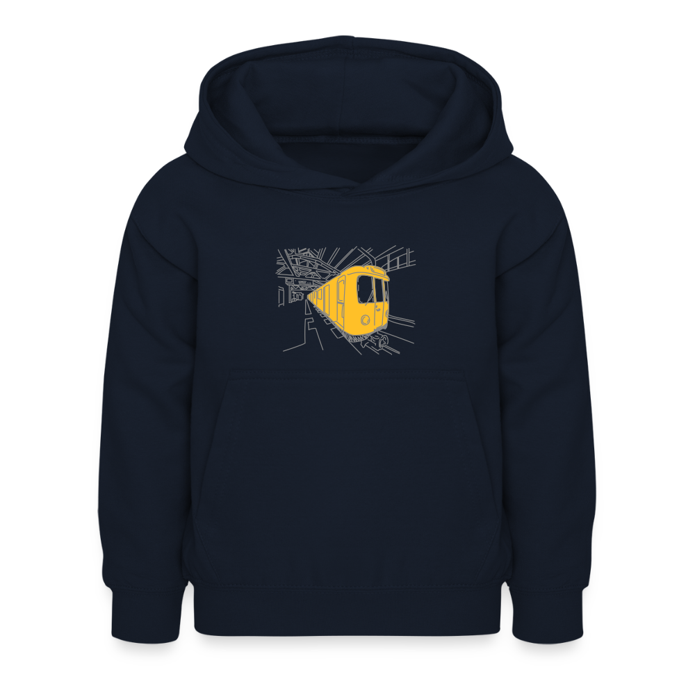 U-Bahn in Linien - Kinder Hoodie - Navy