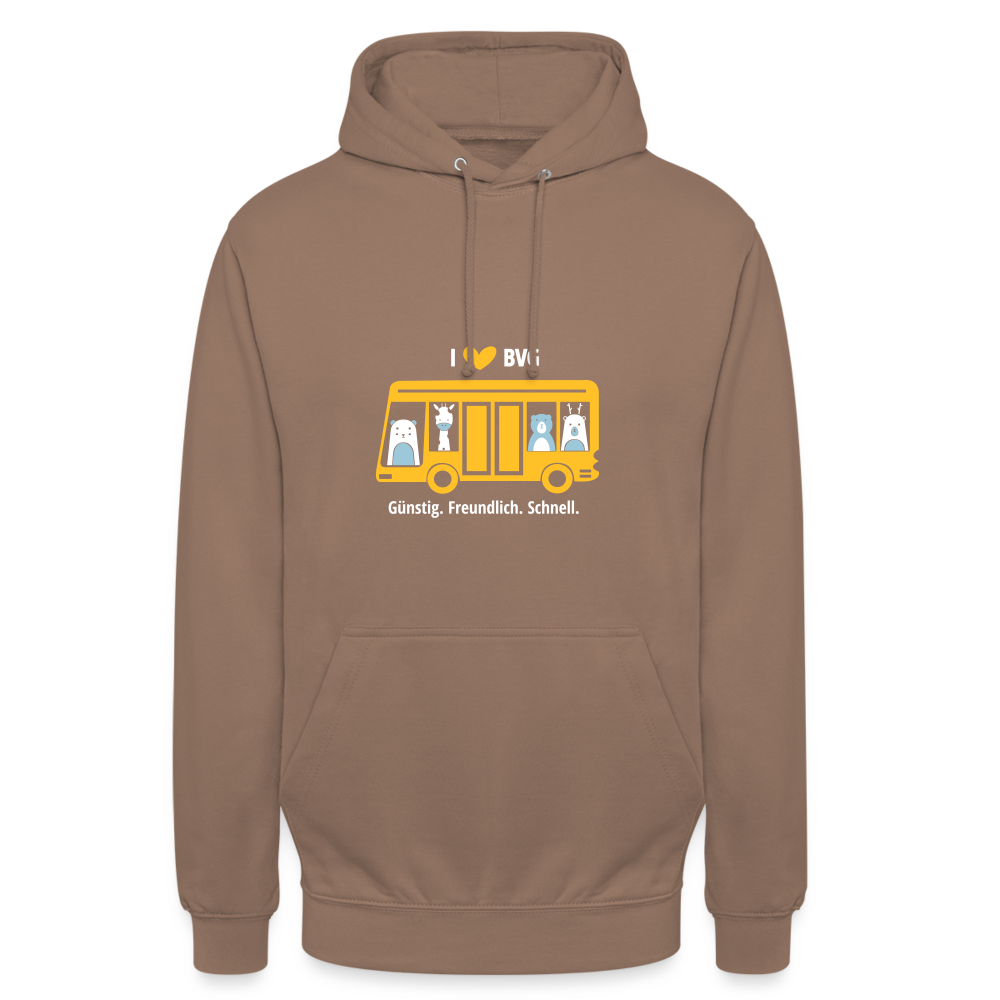 I love BVG - Unisex Hoodie - Mokka