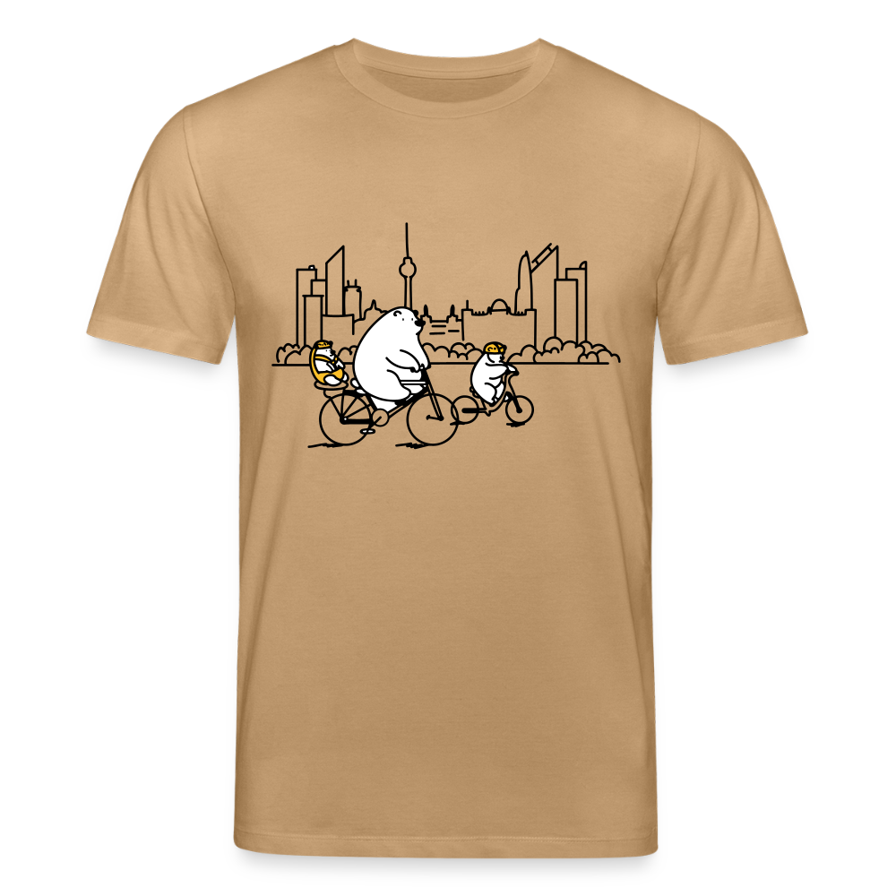 Fahrradtour Berlin - Unisex Bio T-Shirt - Karamell