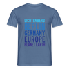 Lichtenberg Planet Earth - Männer Premium T-Shirt - Taubenblau
