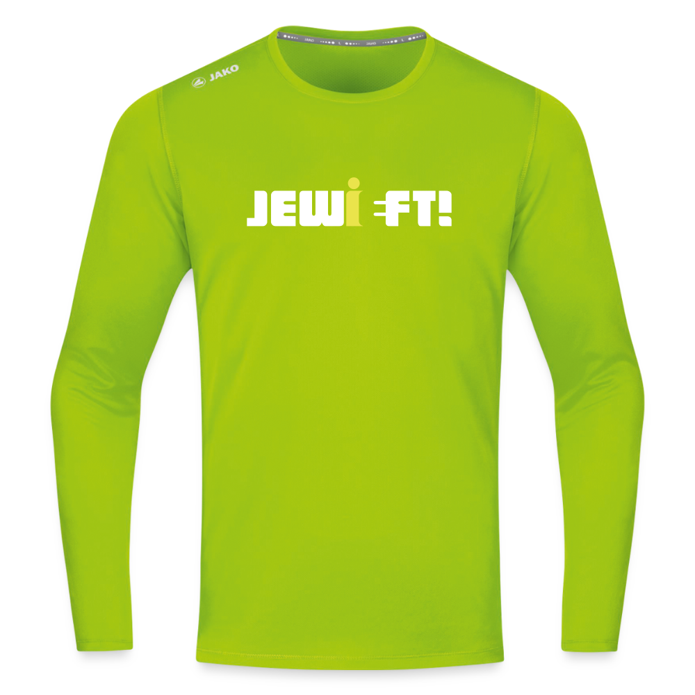 Jewieft! - Männer Sport Langamshirt - Neongrün
