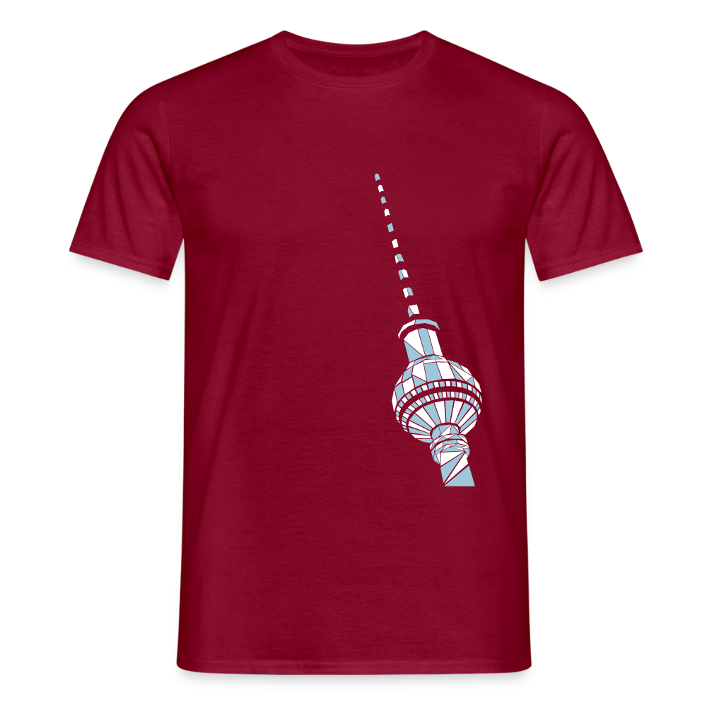 Fernsehturm Geometrie - Männer Premium T-Shirt - Ziegelrot