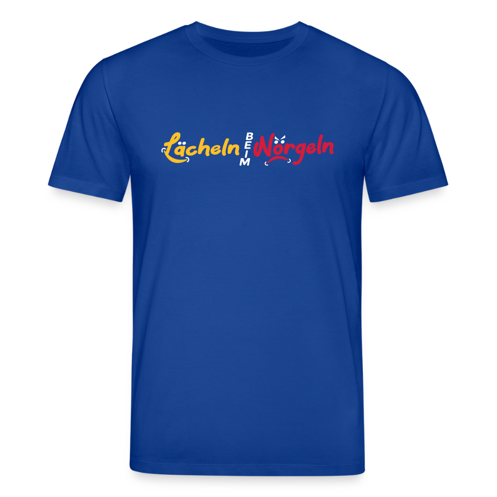 Lächeln beim Nörgeln - Unisex Bio T-Shirt - Dunkelblau