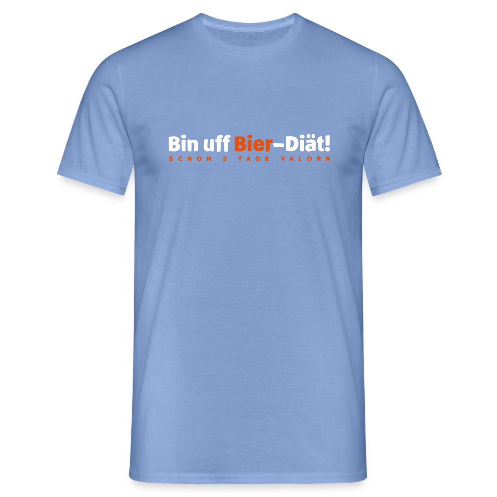 Bin uff Bier-Diät! (schon 3 Tage valorn) - Männer Premium T-Shirt - carolina blue
