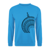 Der Turm von unten - schwarz - Unisex Pullover - Meeresblau
