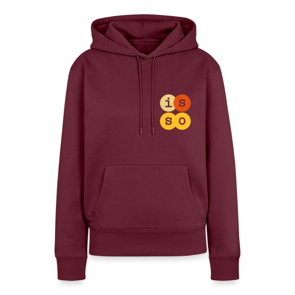 IsSo - Frauen Premium Hoodie - Burgunderrot