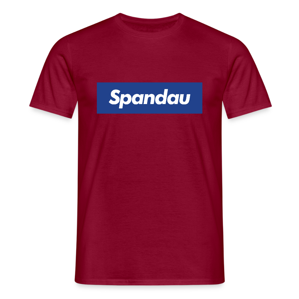 Spandau blau - Männer Premium T-Shirt - Ziegelrot