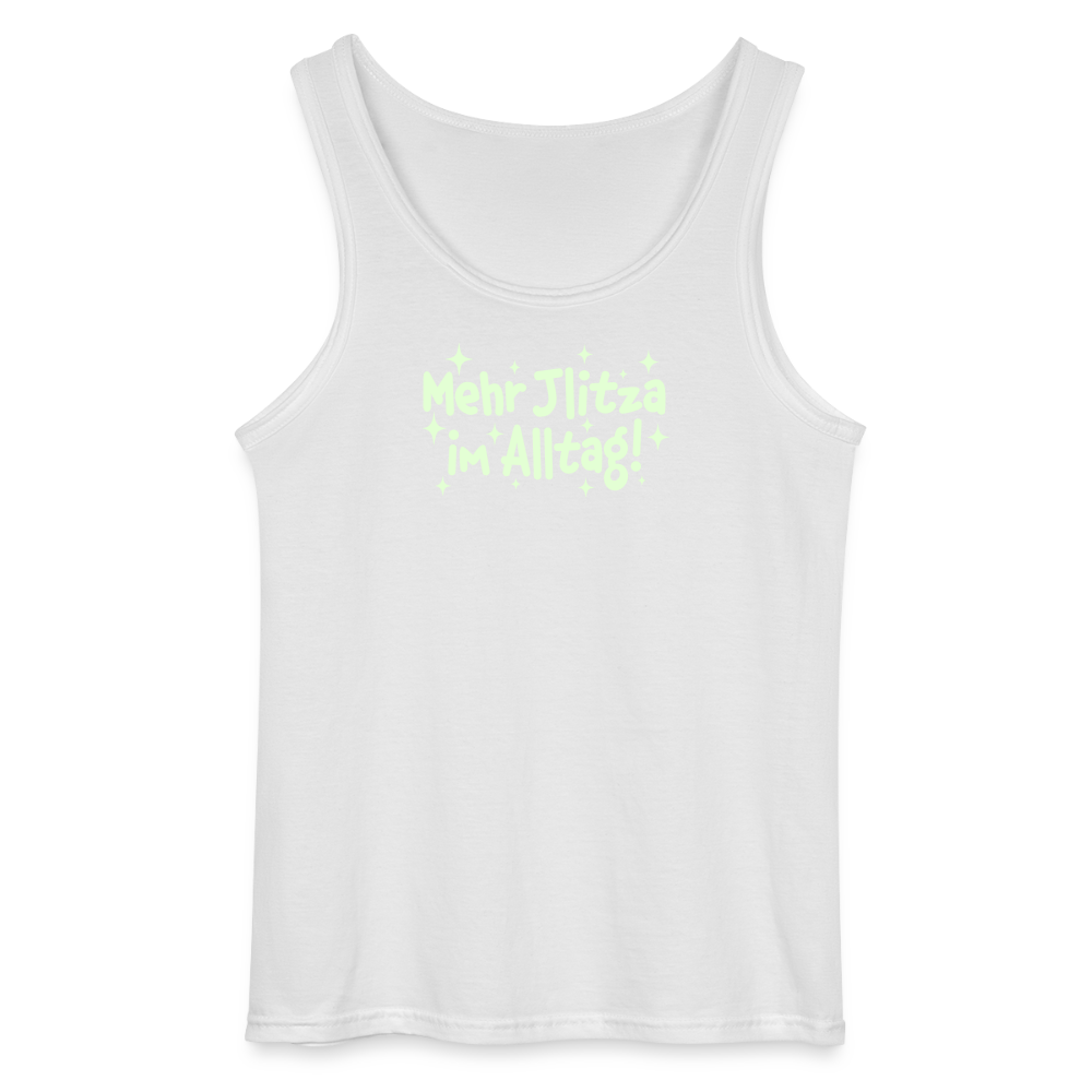 Mehr Jlitzer im Alltag! - Männer Tank Top - Weiß