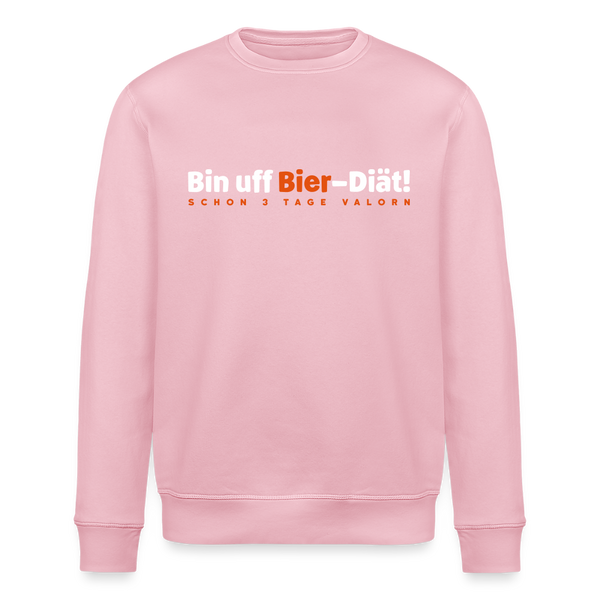 Bin uff Bier-Diät! (schon 3 Tage valorn) - Unisex Bio Sweatshirt - Hellrosa
