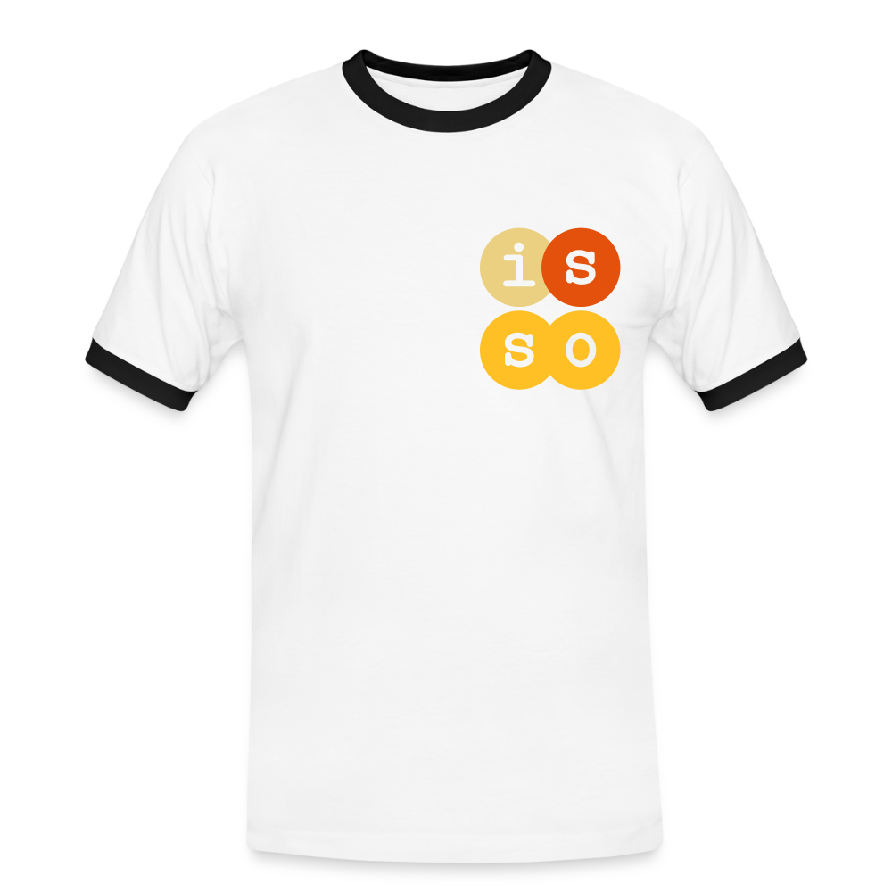 IsSo - Männer Ringer T-Shirt - Weiß/Schwarz