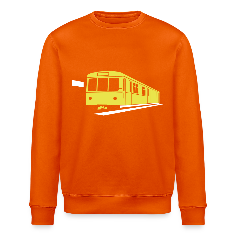 Die U-Bahn kommt - Unisex Bio Sweatshirt - Tieforange