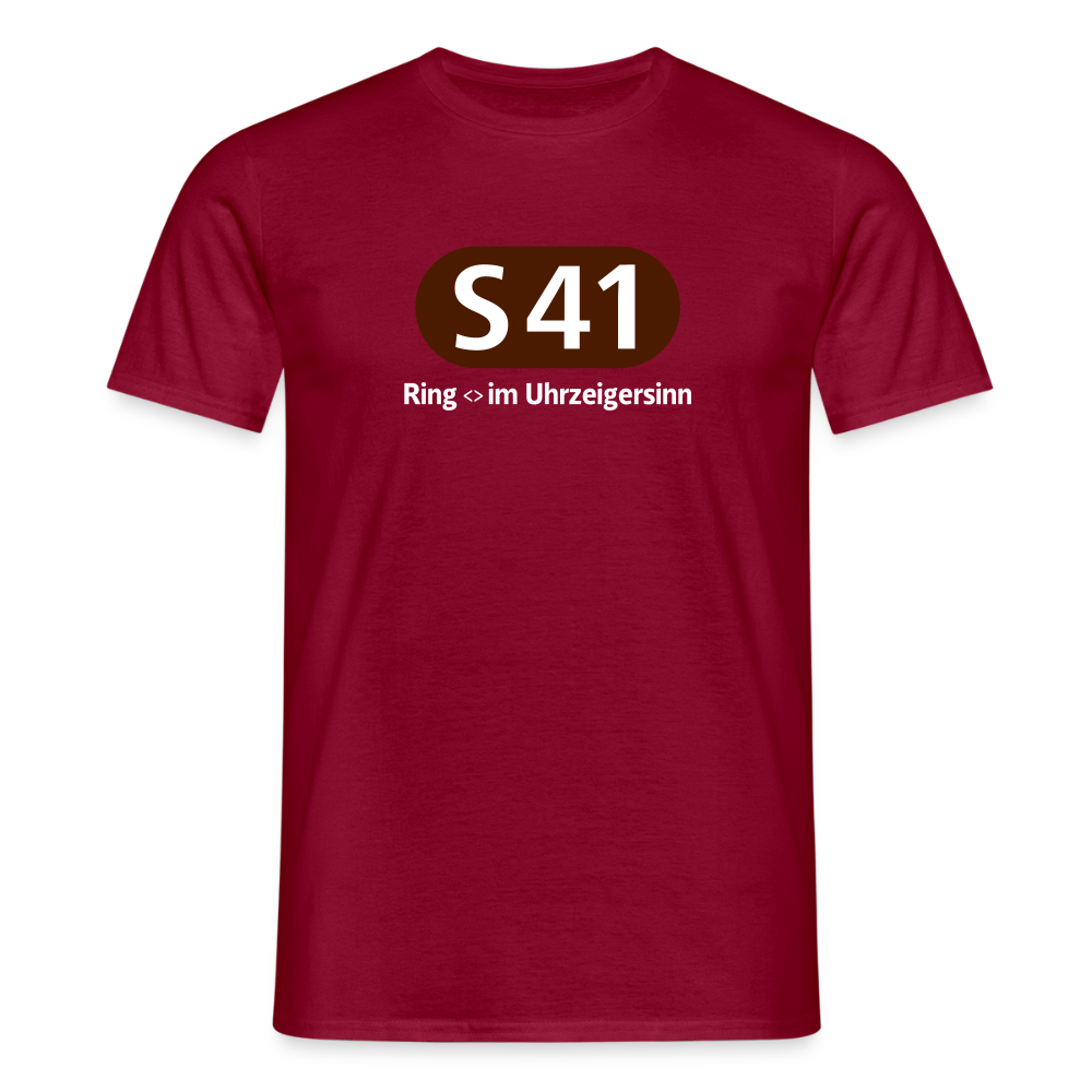 S41 - Männer Premium T-Shirt - Ziegelrot