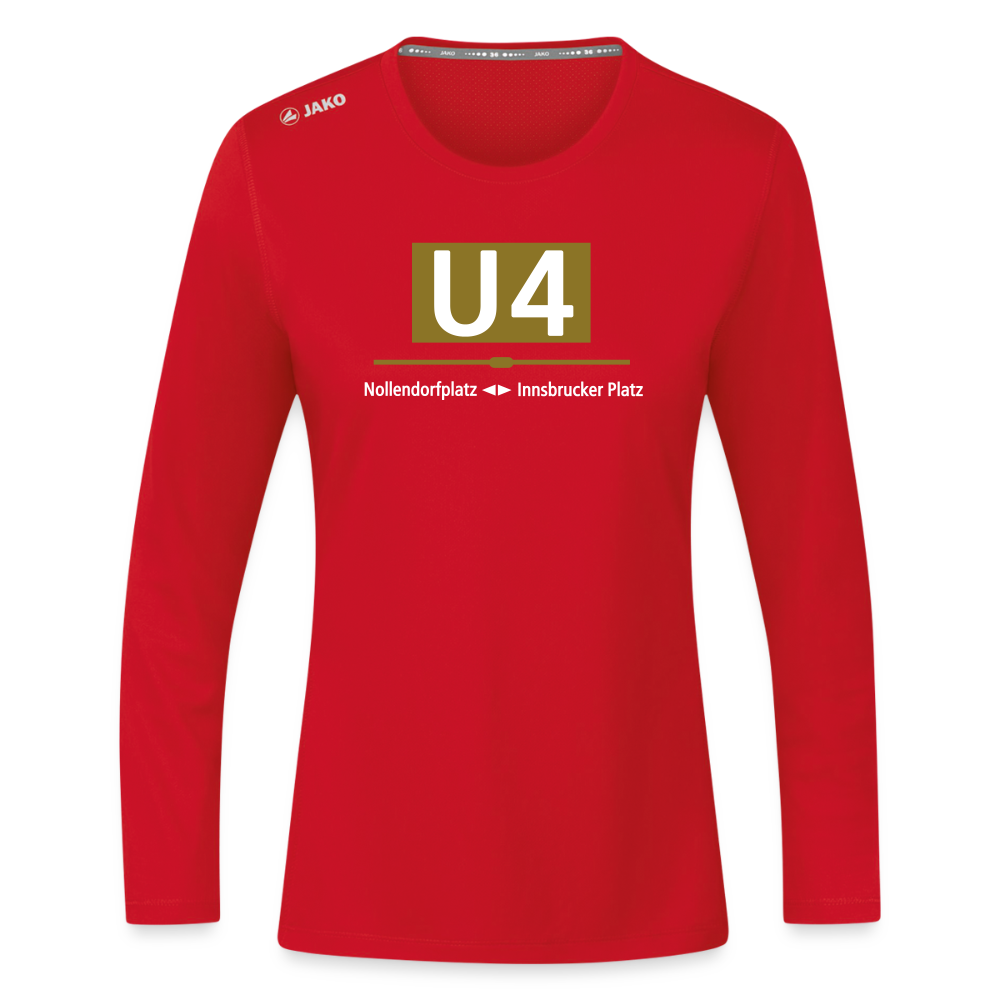 U4 - Frauen Sport Langarmshirt - Rot
