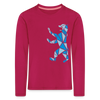 Berliner Bär Geometrie - Kinder Langarmshirt - dunkles Pink