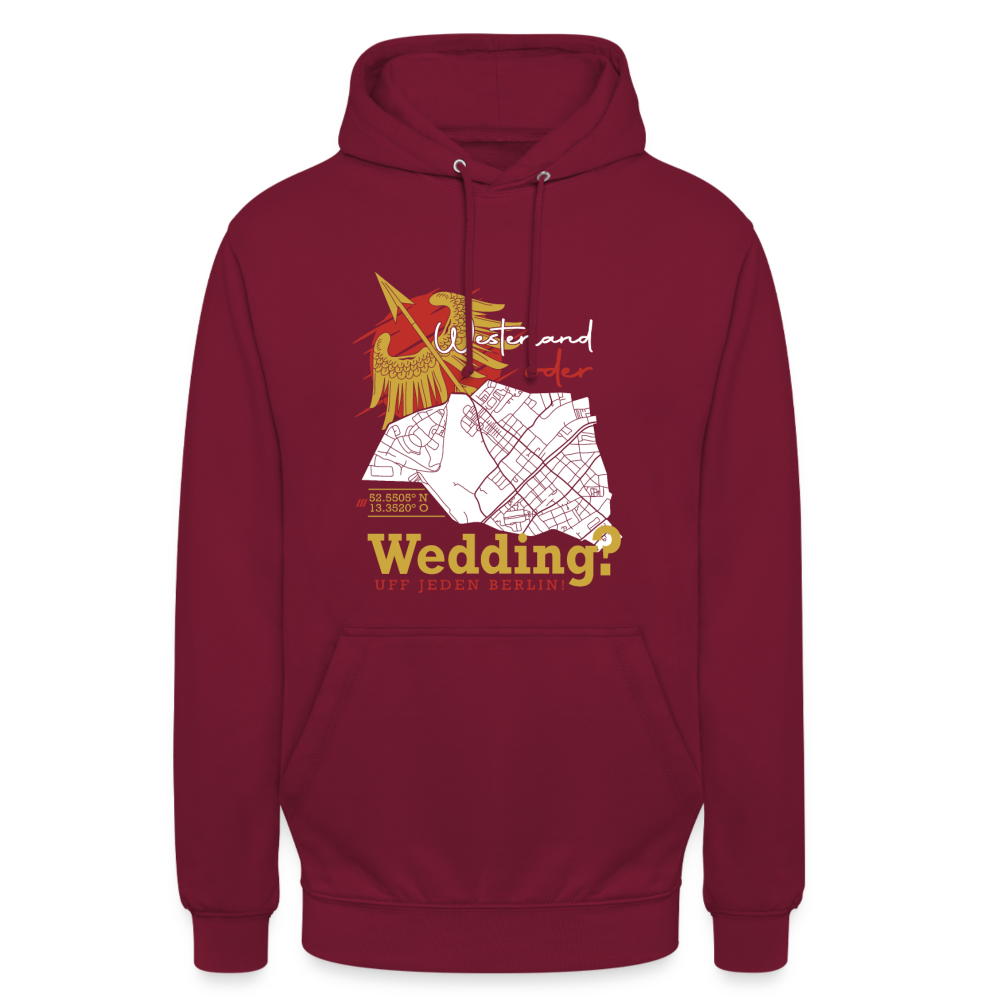 Westerland oder Wedding - Unisex Hoodie - Bordeaux