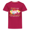 Kreta oder Kreuzberg - Teenager Premium T-Shirt - dunkles Pink