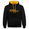 Tach! Ick steh uff Esel! - Kontrast Hoodie - Schwarz/Gold