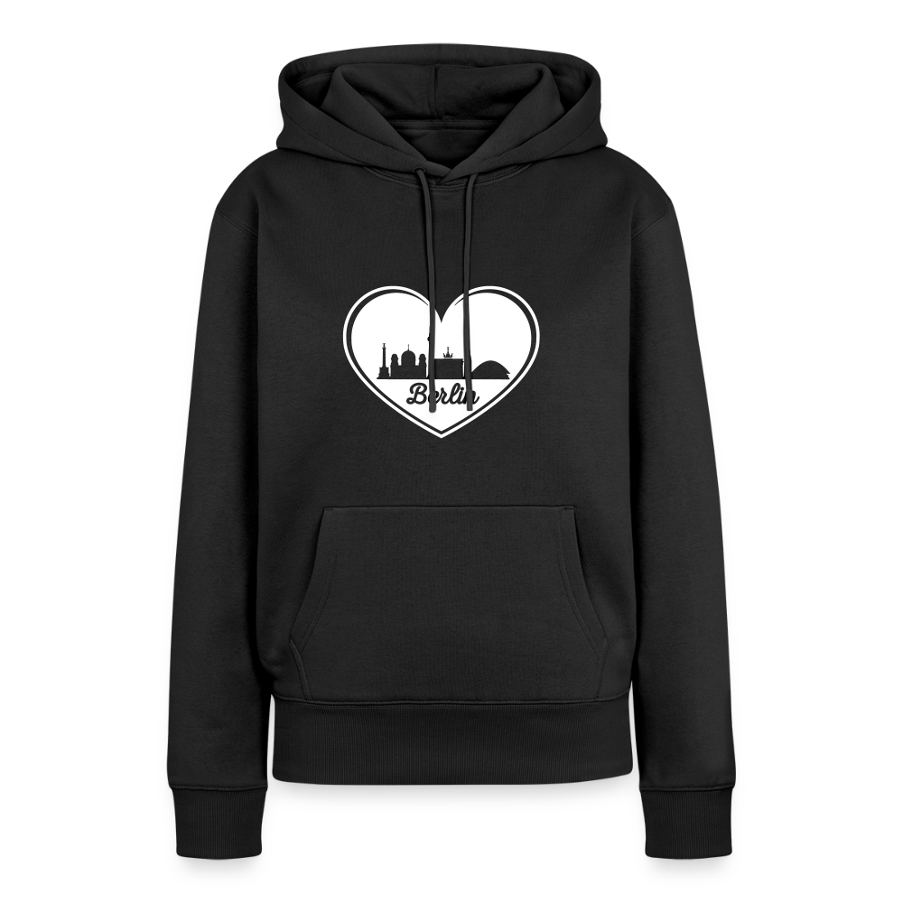 I love Berlin weiß - Frauen Premium Hoodie - Schwarz