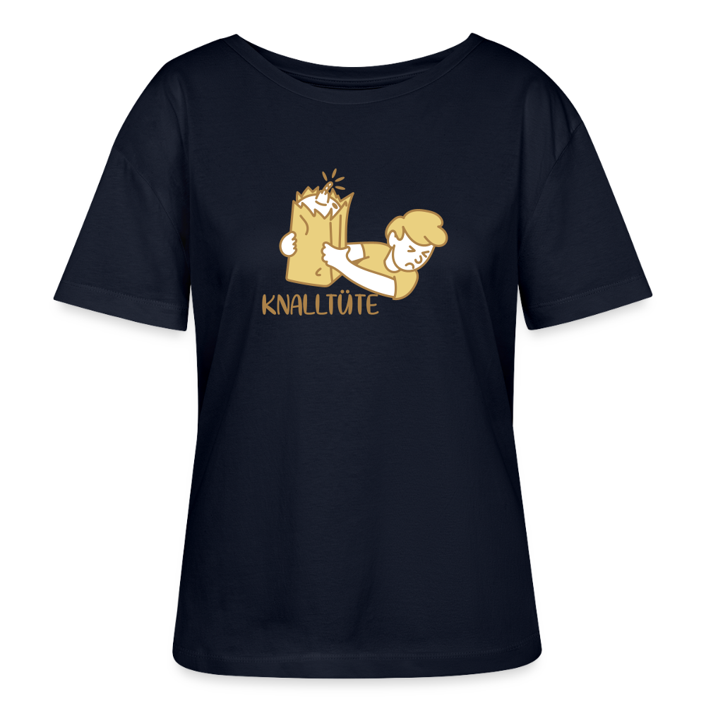 Knalltüte - Relaxed Rundhals Frauen Bio-T-Shirt - Navy