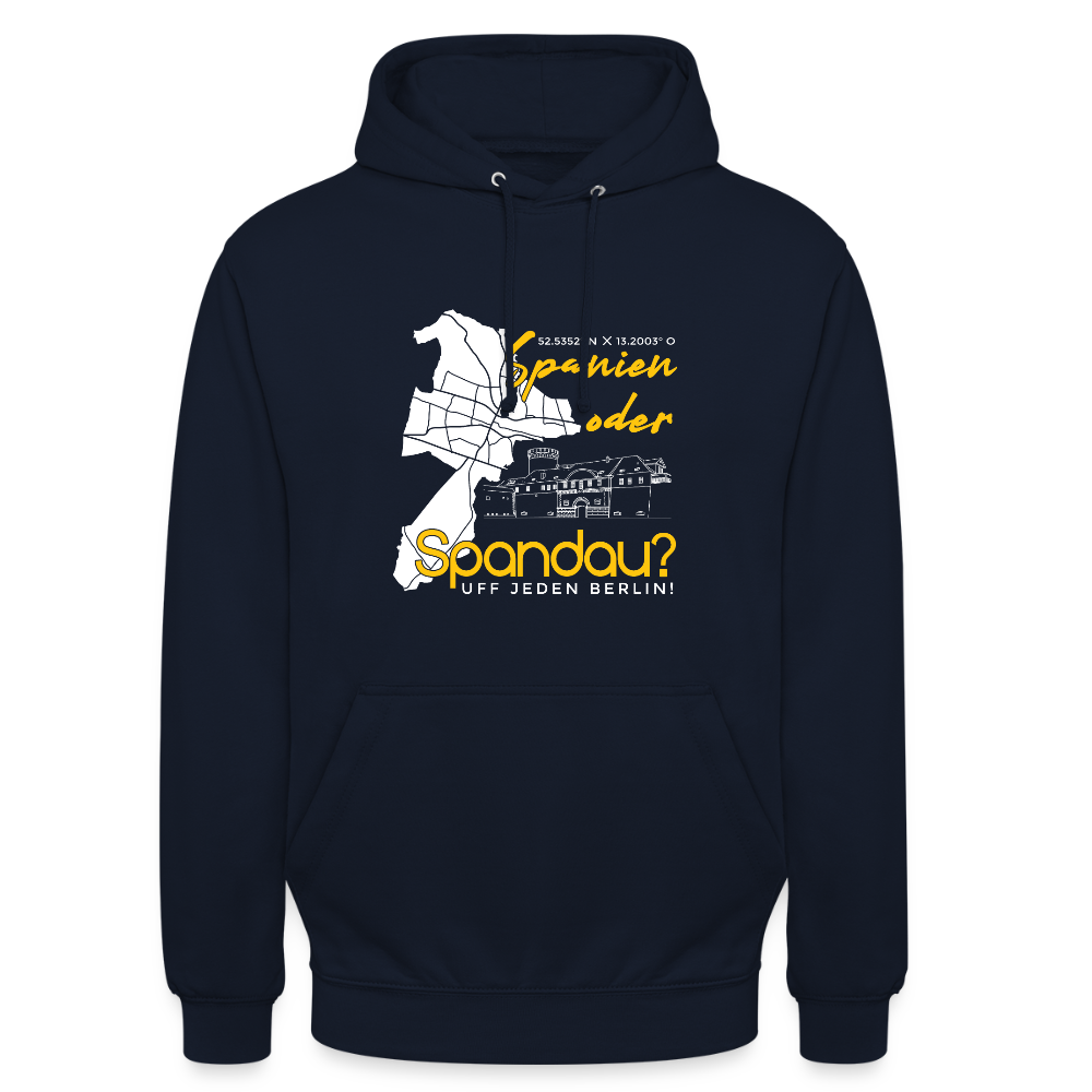 Spanien oder Spandau - Unisex Hoodie - Navy