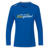 Leben, keen Biergarten! - Frauen Sport Langarmshirt - Royalblau