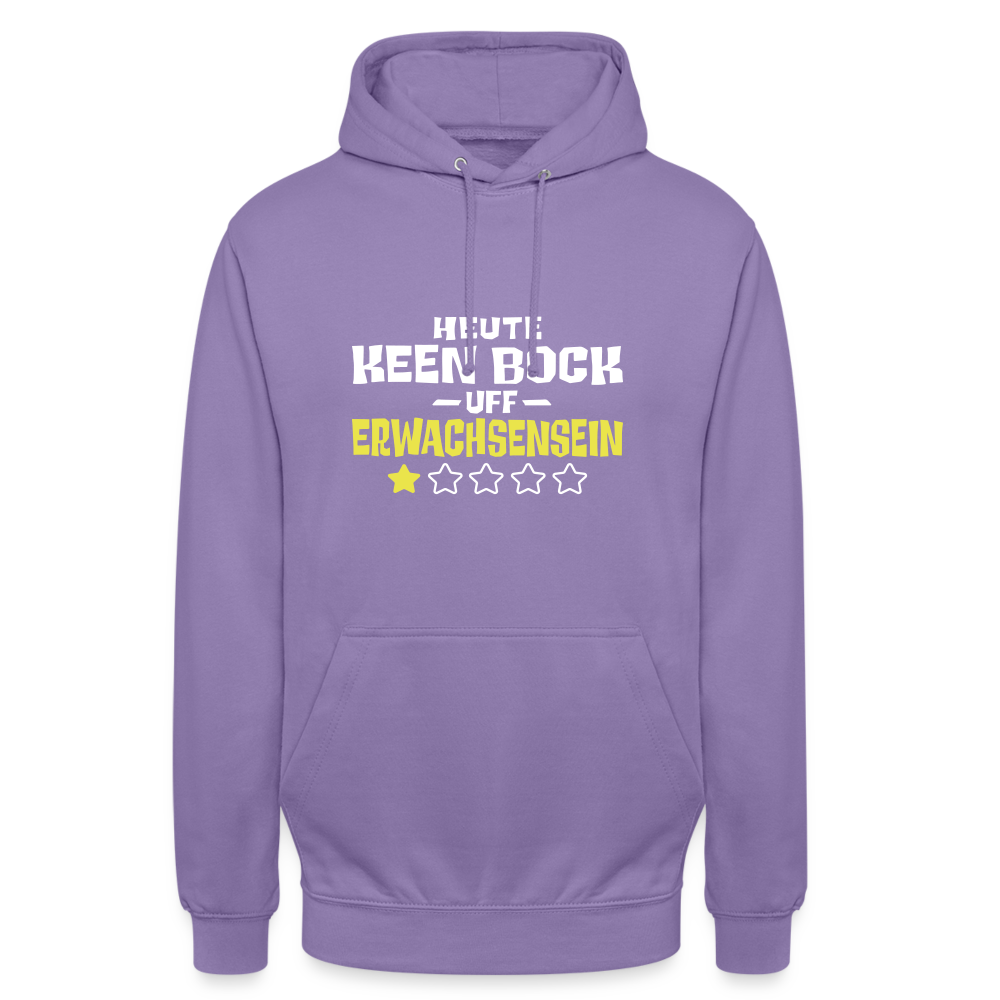 Keen Bock uff Erwachsensein - Unisex Hoodie - Lavendel