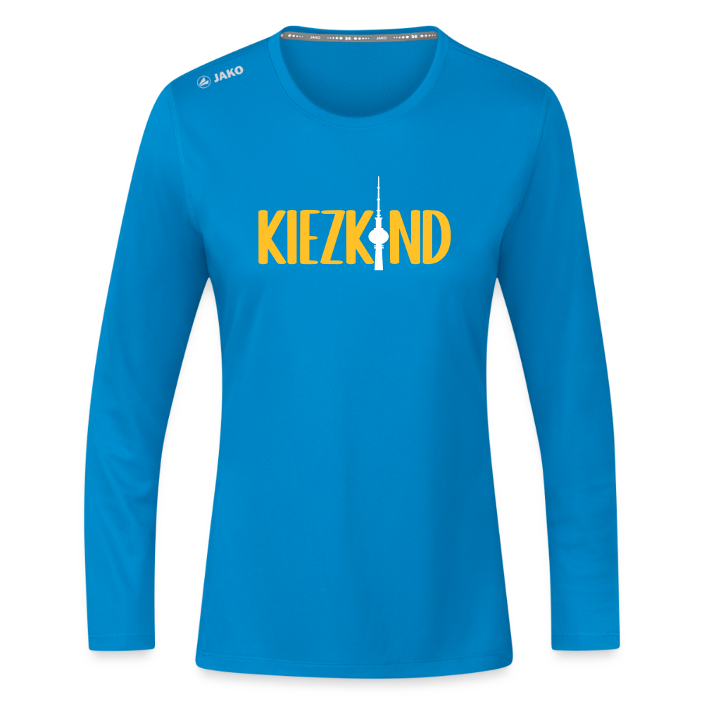 Kiezkind - Frauen Sport Langarmshirt - Saphirblau
