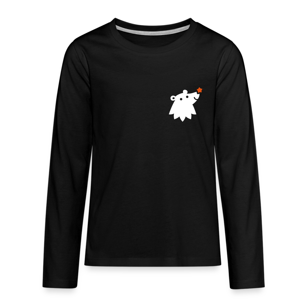 Schnauze Bär - Teenager Langarmshirt - Schwarz