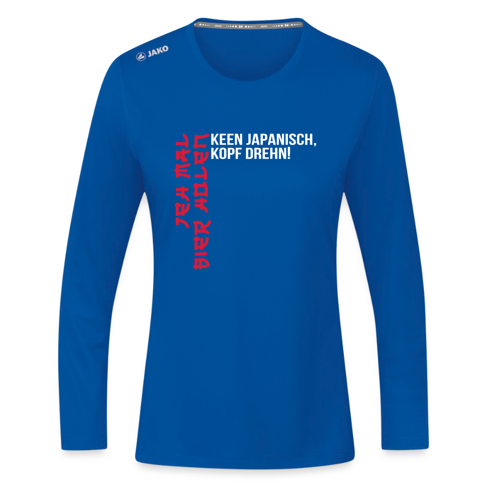 Jeh mal Bier holen! - Frauen Sport Langarmshirt - Royalblau