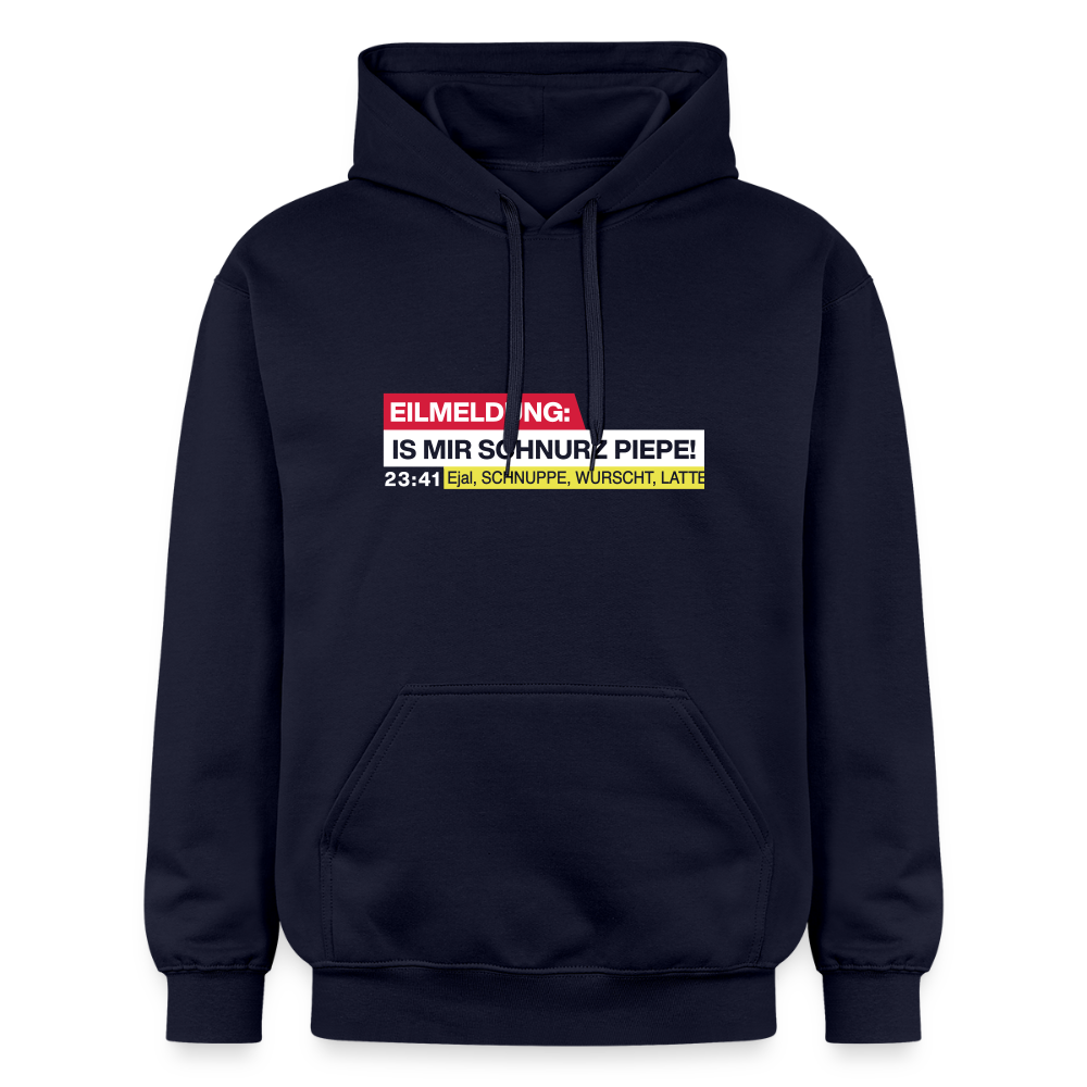 Eilmeldung: Is mir Schnurz Piepe! - Hoodie - Navy