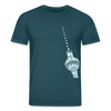 Fernsehturm Geometrie - Unisex Bio T-Shirt - Dunkles Petrol