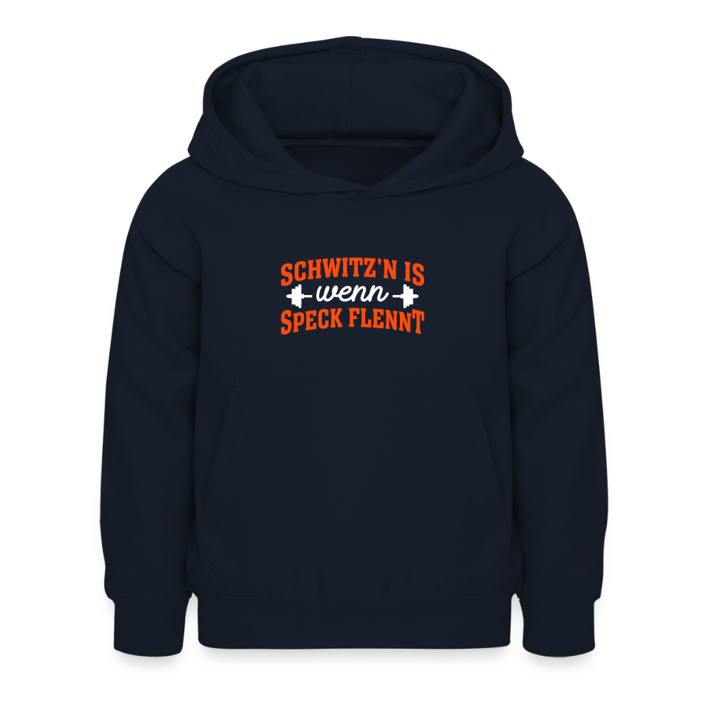 Schwitz'n is wenn Speck flennt - Kinder Hoodie - Navy