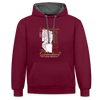 Scharbeutz oder Schöneberg - Kontrast Hoodie - Weinrot/Anthrazit