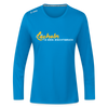 Lächeln is keen Jesichtsbruch - Frauen Sport Langarmshirt - Saphirblau