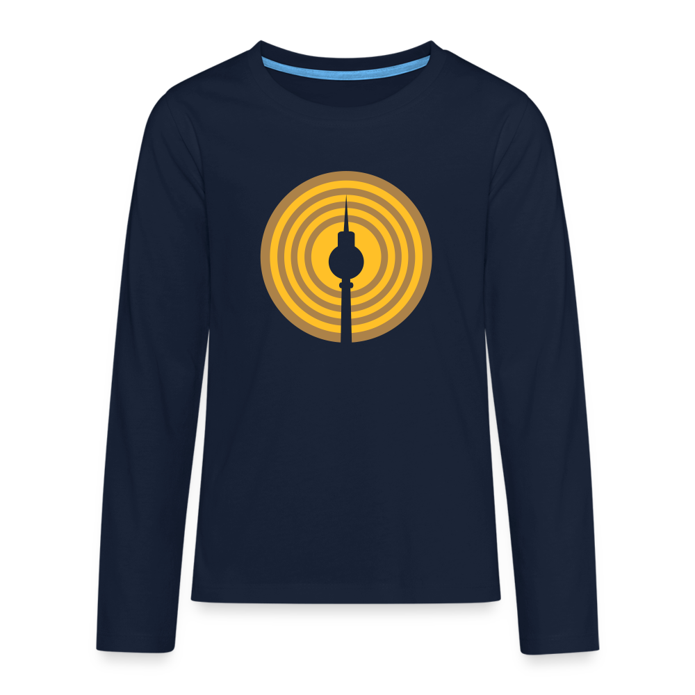 Berlin im Fokus - Teenager Langarmshirt - Navy
