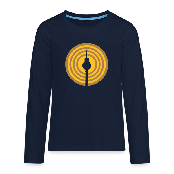 Berlin im Fokus - Teenager Langarmshirt - Navy