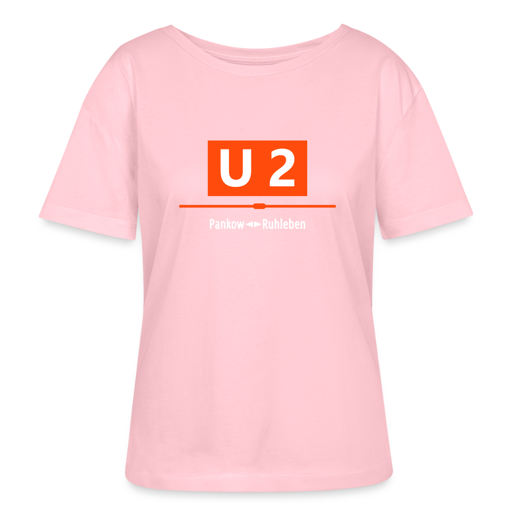 U2 Berlin - Relaxed Rundhals Frauen Bio-T-Shirt - Hellrosa