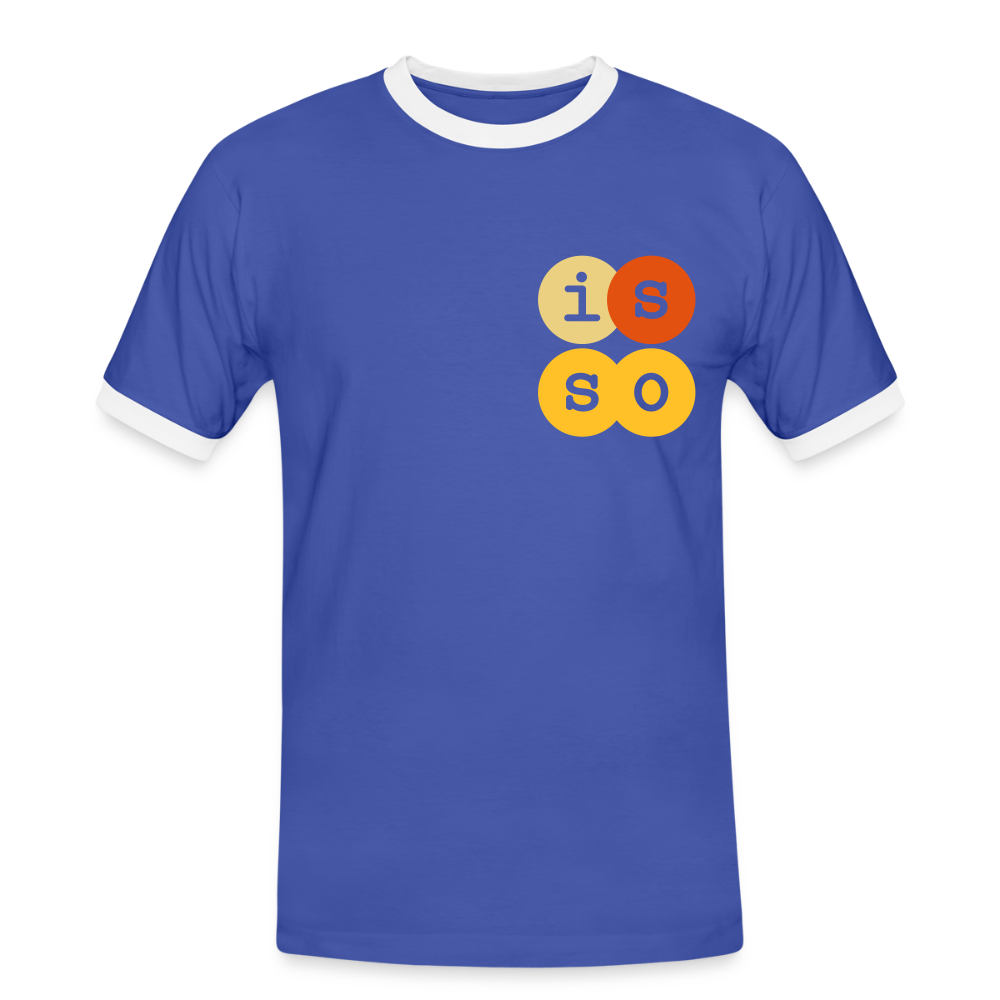 IsSo - Männer Ringer T-Shirt - Blau/Weiß