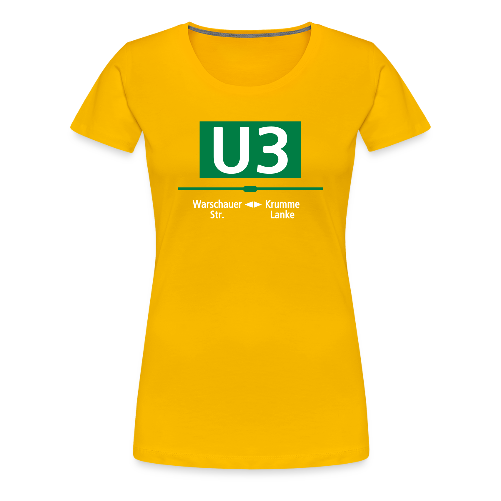 U3 - Frauen Premium T-Shirt - Sonnengelb