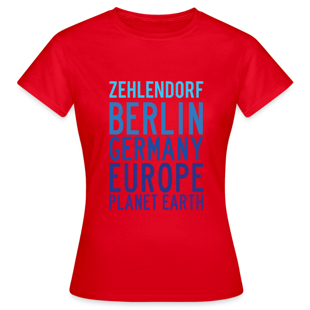 Zehlendorf Planet Earth - Frauen Premium T-Shirt - Rot