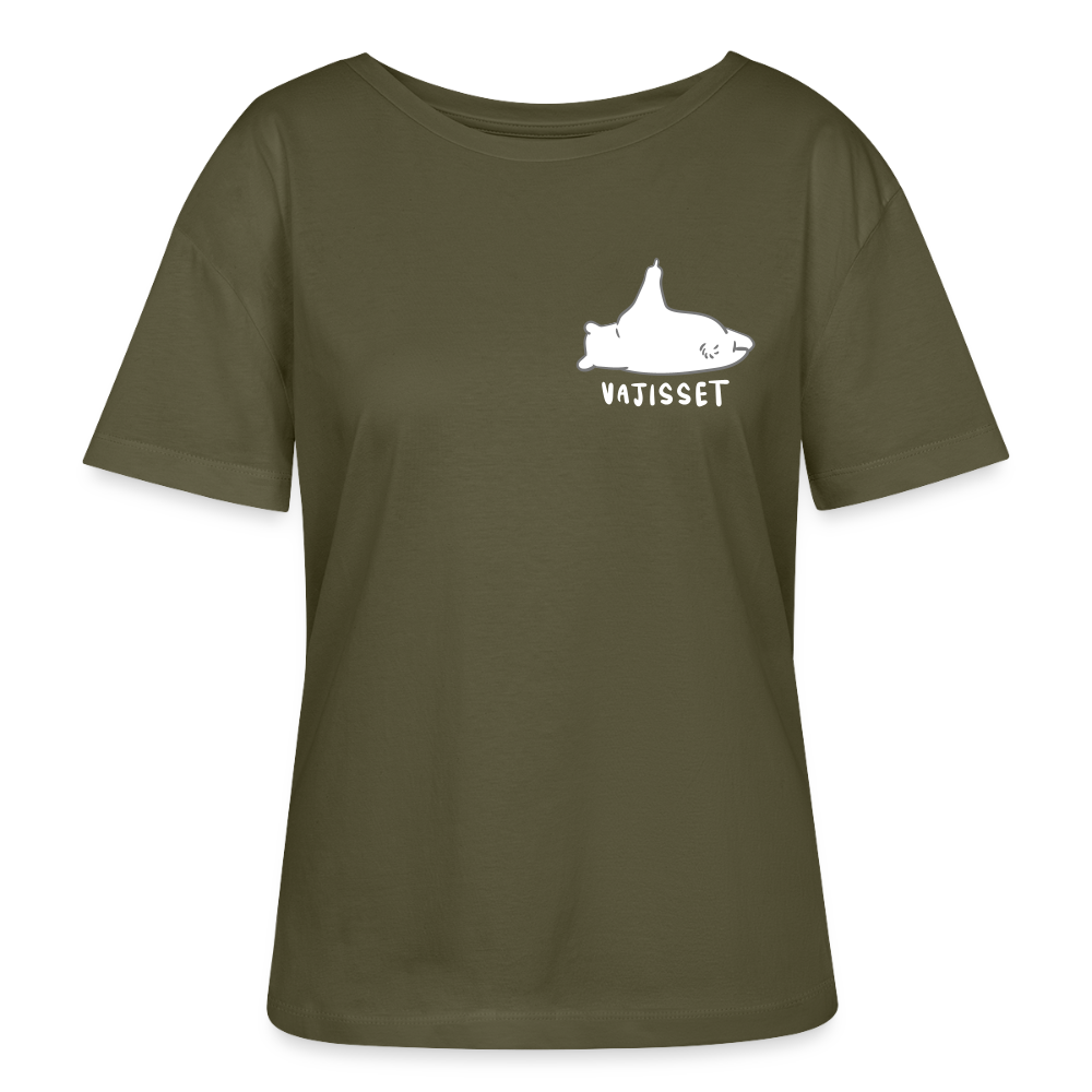 Vajisset - Relaxed Rundhals Frauen Bio-T-Shirt - Khaki
