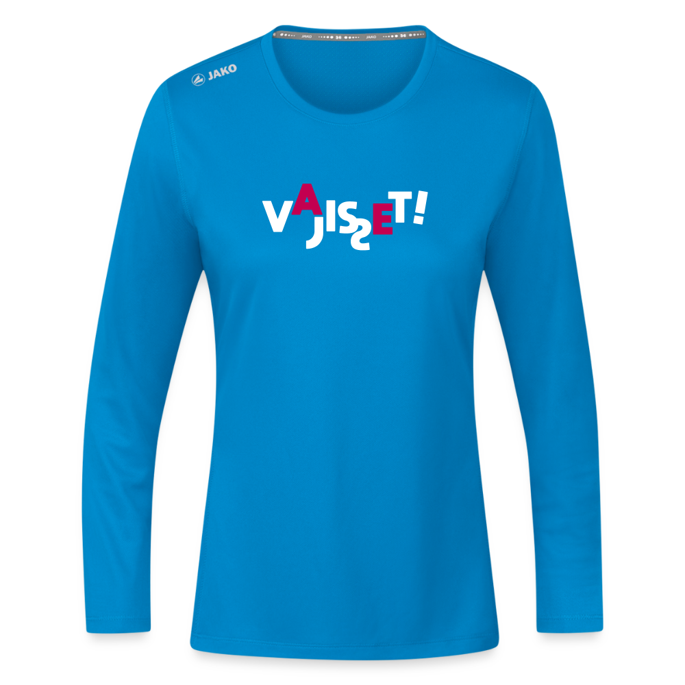 VAJISSET - Frauen Sport Langarmshirt - Saphirblau