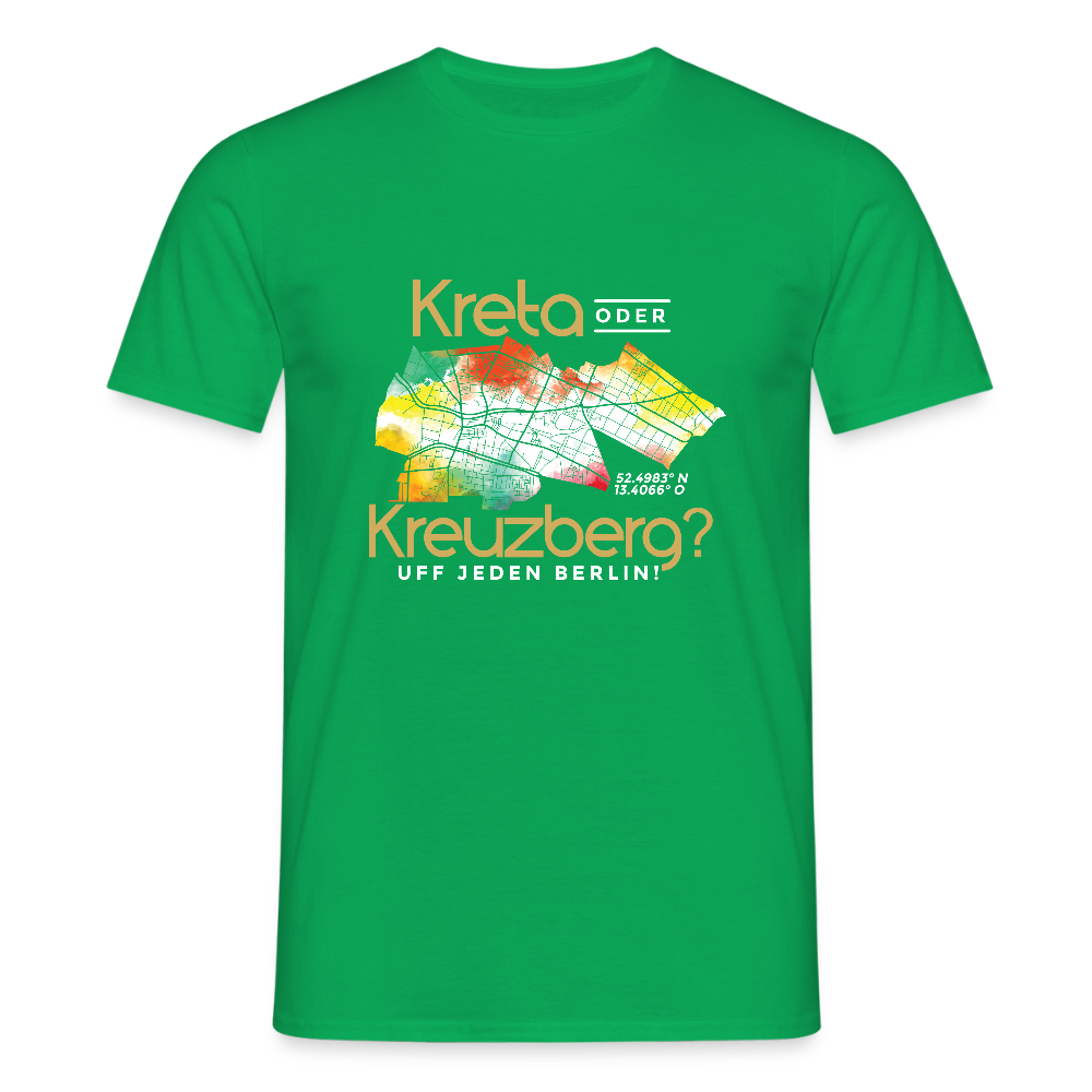 Kreta oder Kreuzberg - Männer Premium T-Shirt - Kelly Green